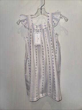 NWT Petite Plume Girls Clara Nightgown, Cottage Stripe
